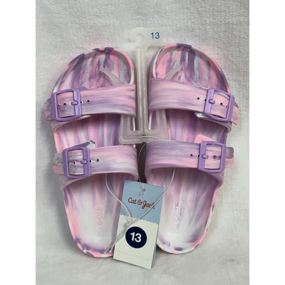 Cat & Jack Other - Girls' Noa Blown EVA Footbed Sandals - Cat & Jack - Pink/Purple Swirl "Size 13"